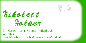 nikolett holper business card